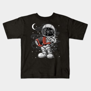 Astronaut Accordion Cosmos ATOM Coin To The Moon Crypto Token Cryptocurrency Blockchain Wallet Birthday Gift For Men Women Kids Kids T-Shirt